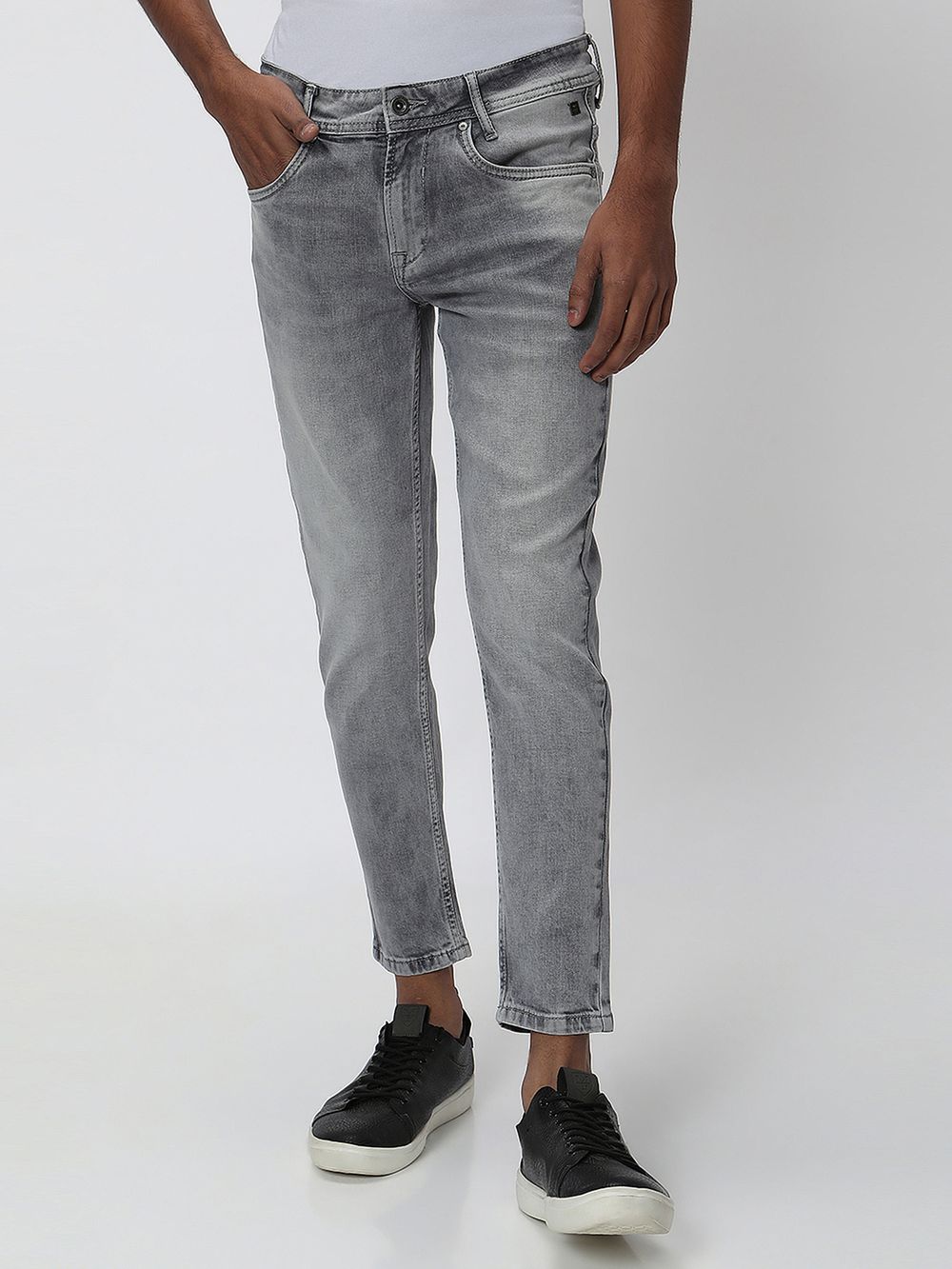 Grey Ankle Length Originals Stretch Jeans