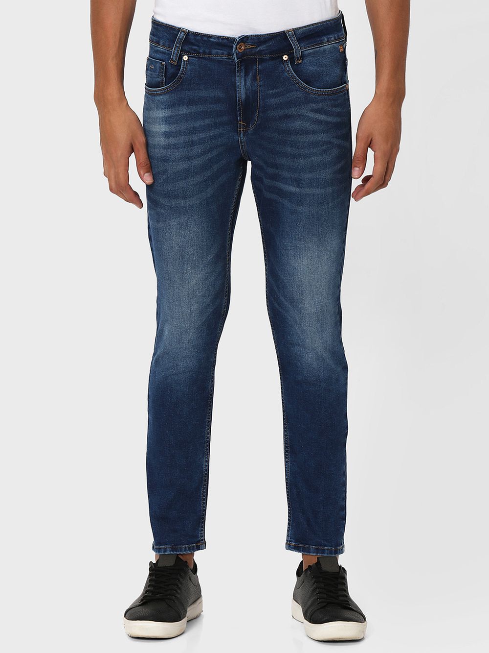 Mid Blue Ankle Length Originals Stretch Jeans