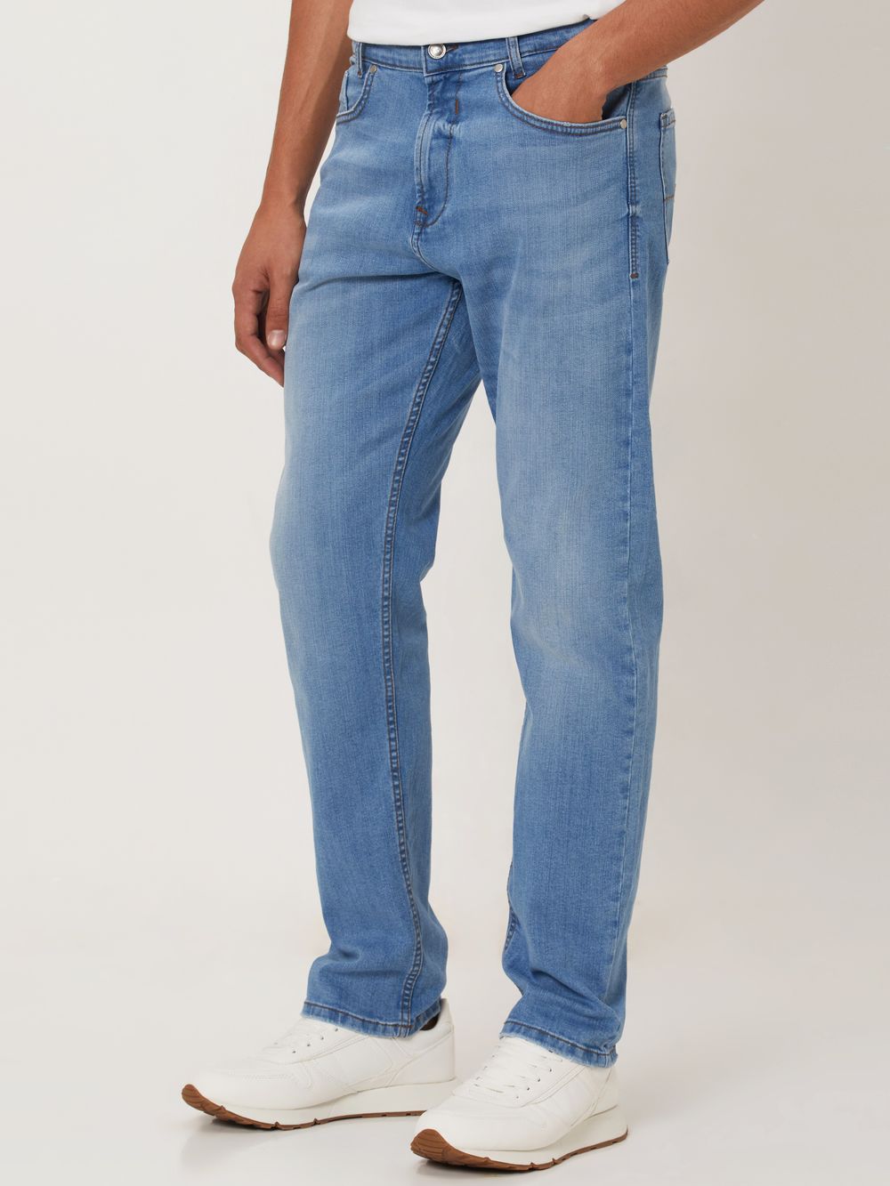 Light Blue Loose Straight Fit Originals Stretch Jeans