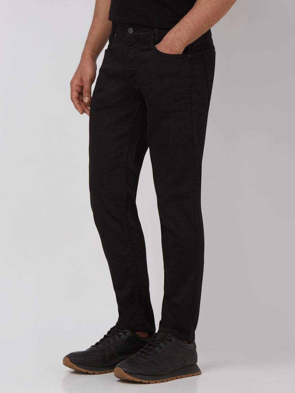 Jet Black Ankle Length Jeans