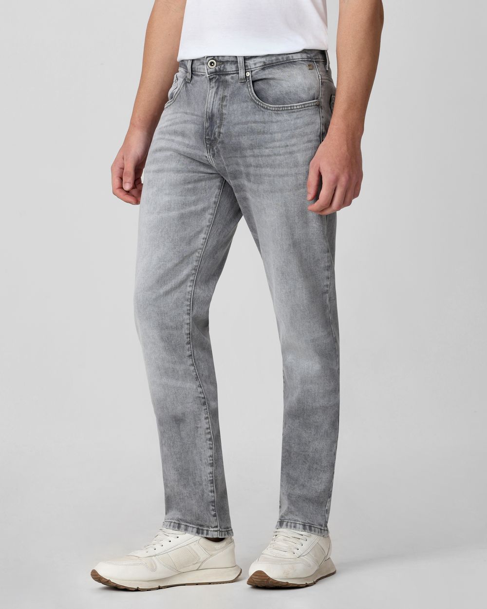 Light Grey Straight Fit Originals Stretch Jeans