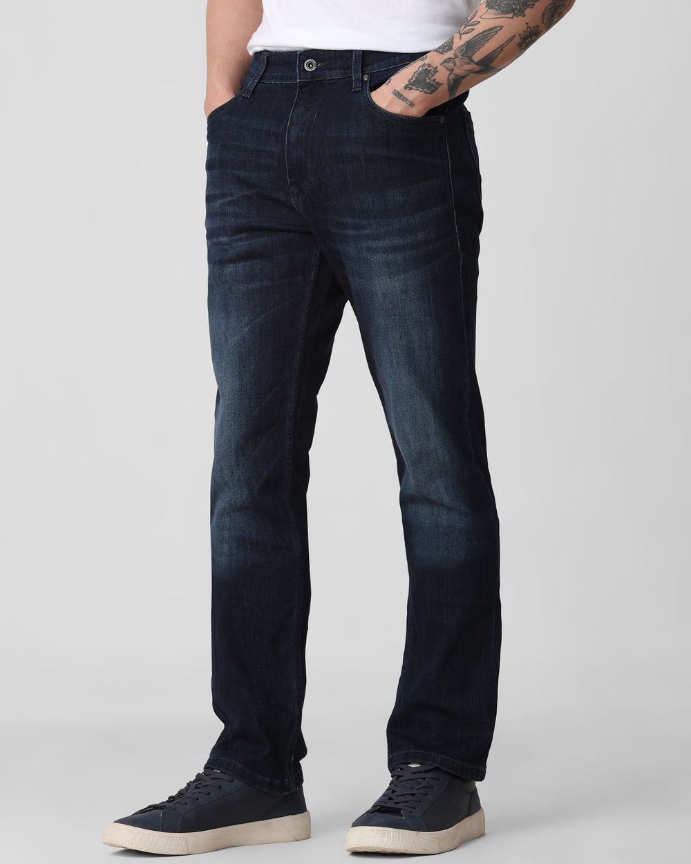 Blue Black Straight Fit Originals Stretch Jeans