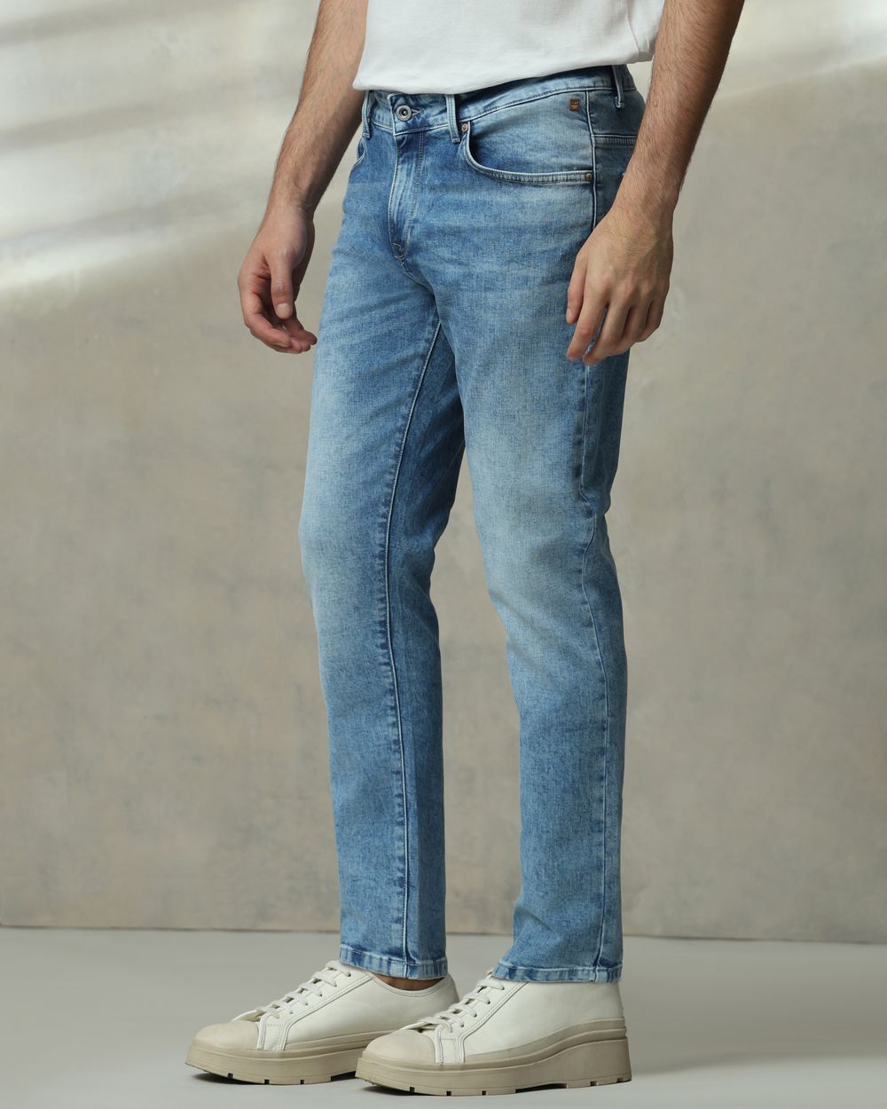 Light Blue Ankle Length Jeans