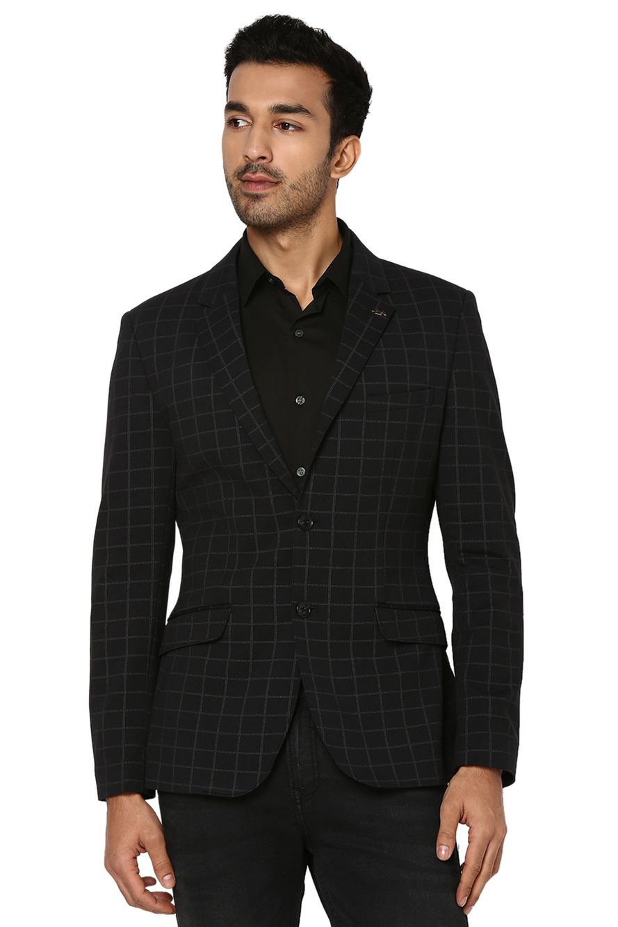 Black Check Slim Fit Blazer