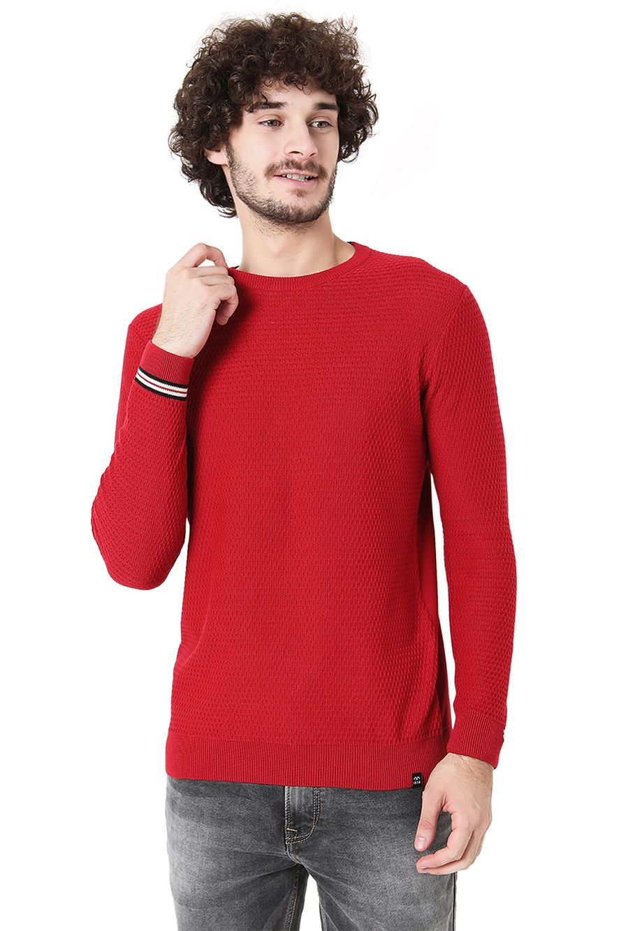 Textured Cotton Sweater