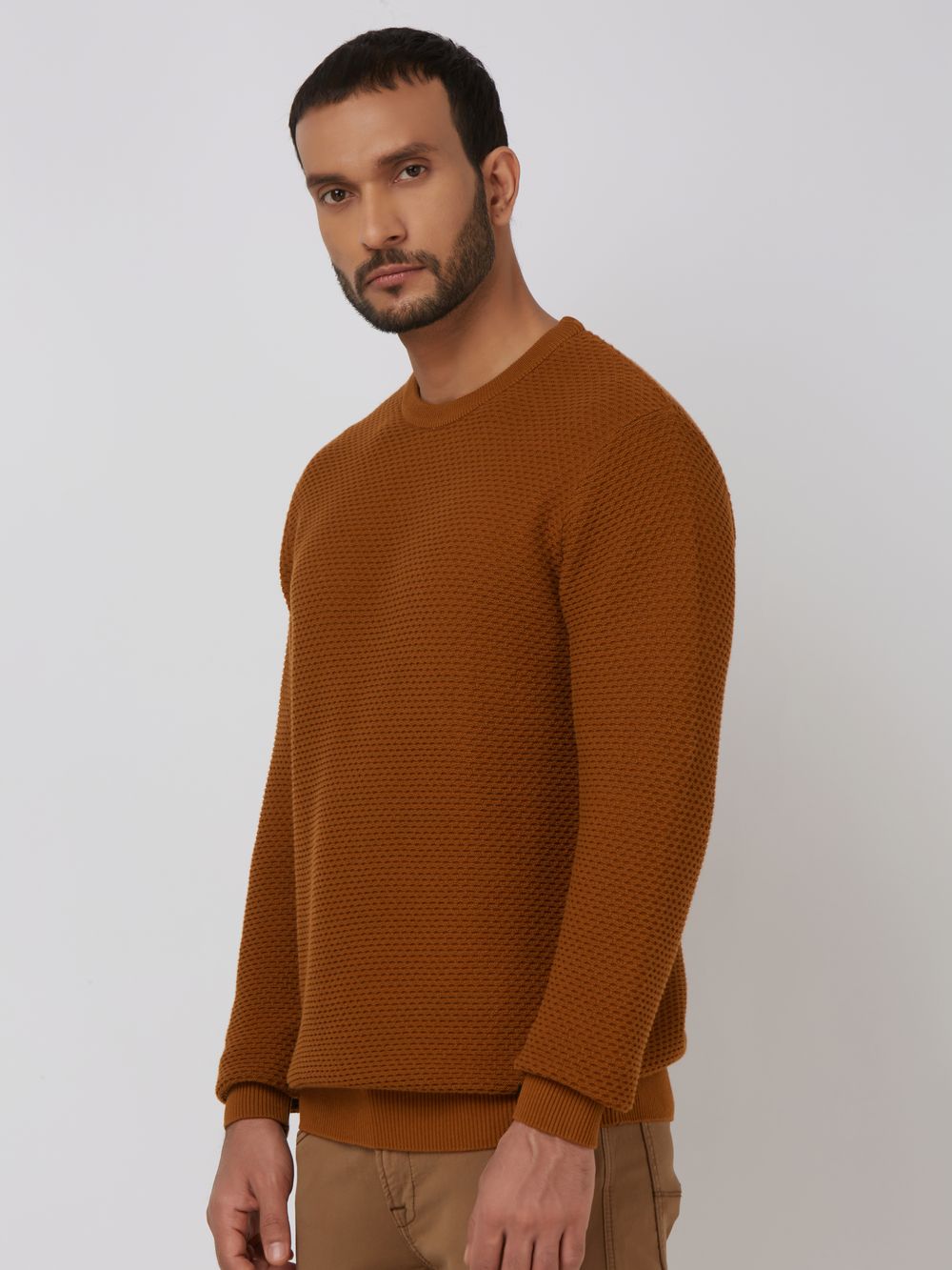 Textured Slim Fit Sweater