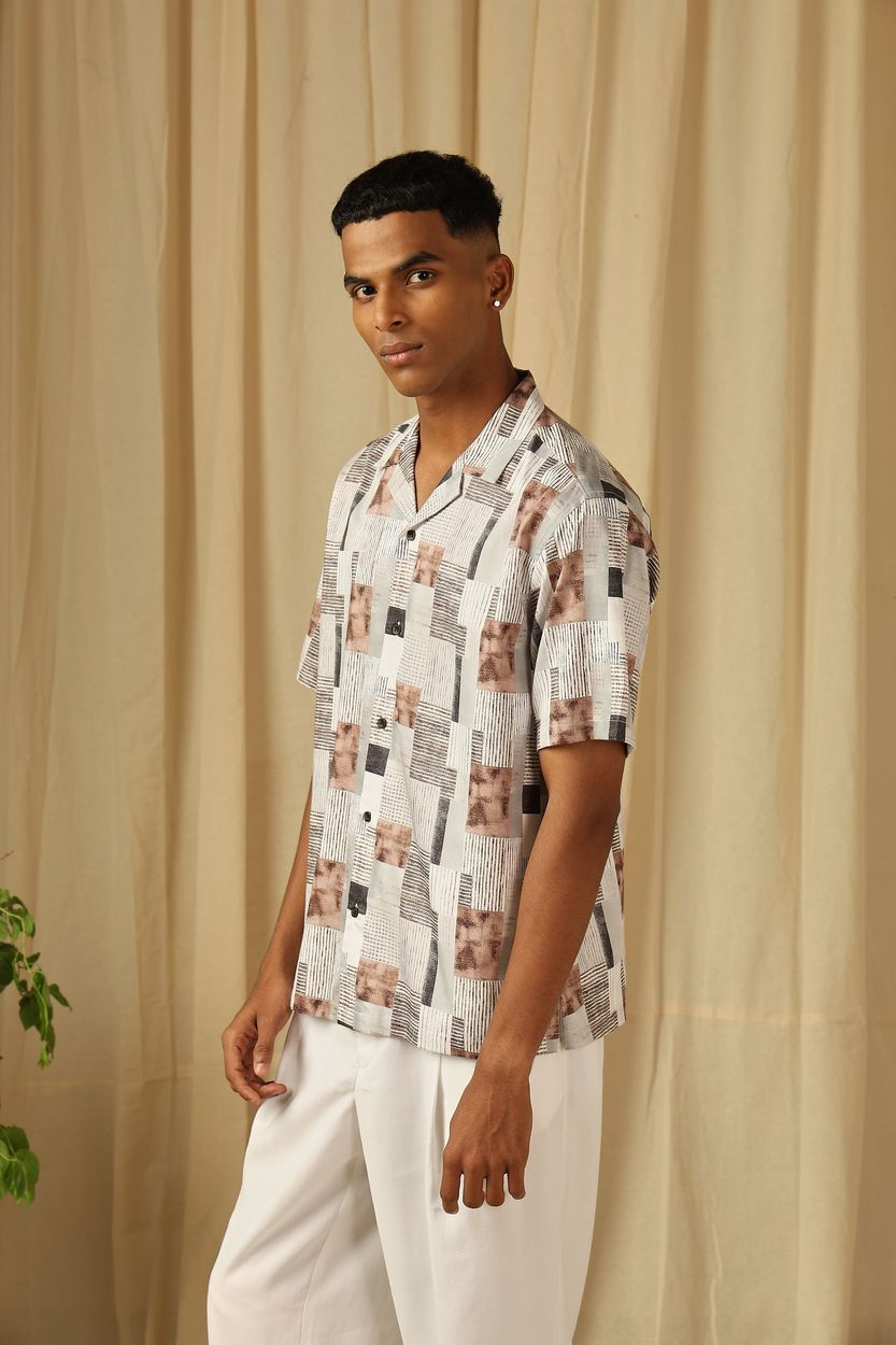 Abstract Print Loose Fit Casual SHIRTS