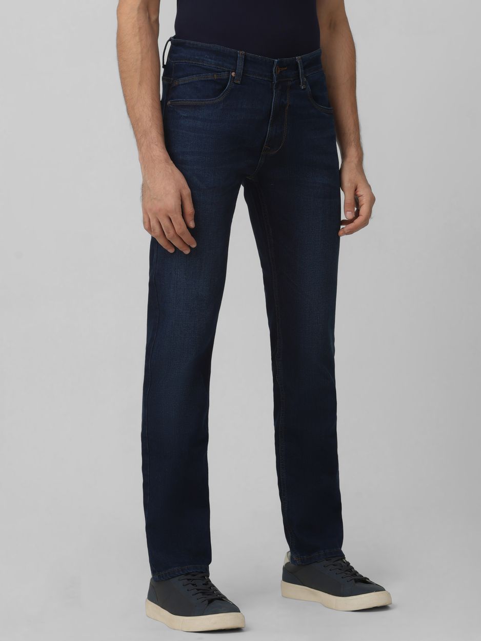 Dark Indigo Blue Straight Fit Originals Stretch Jeans
