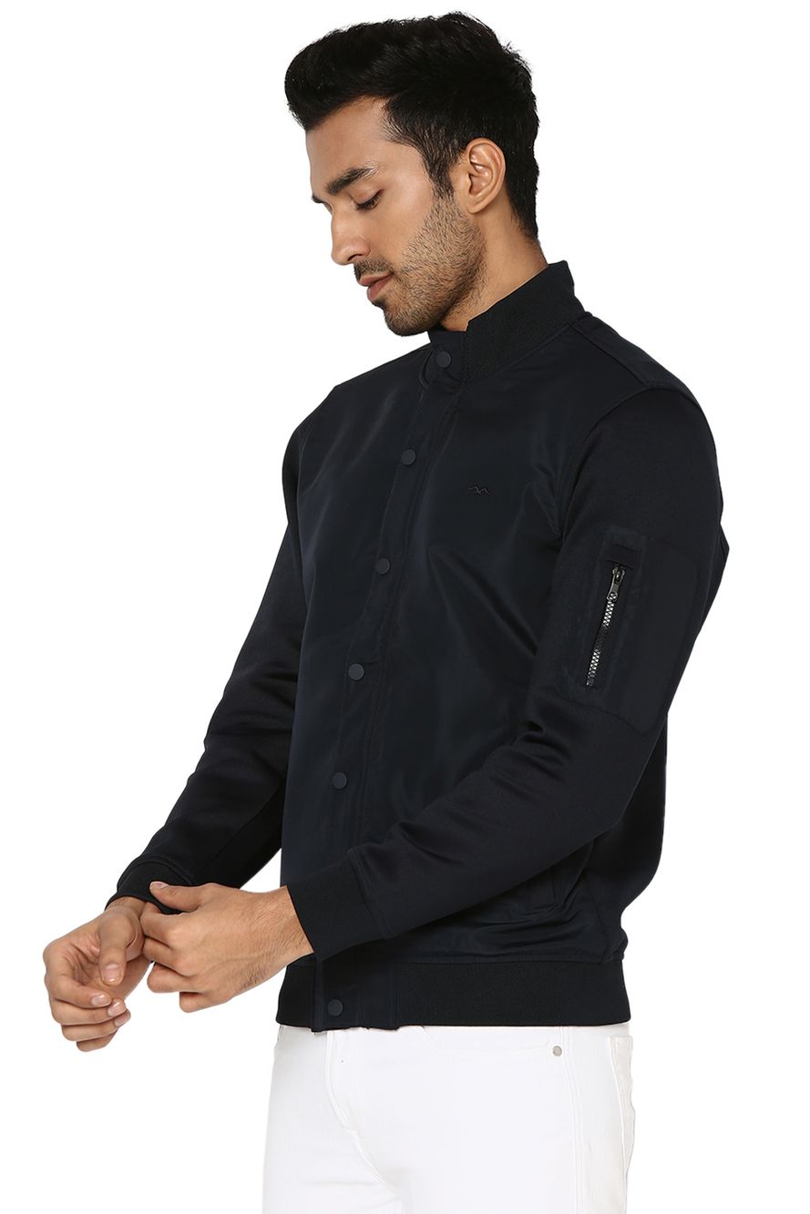 Scuba Jacket With Tech Fabric Front & Sleeve Pocket