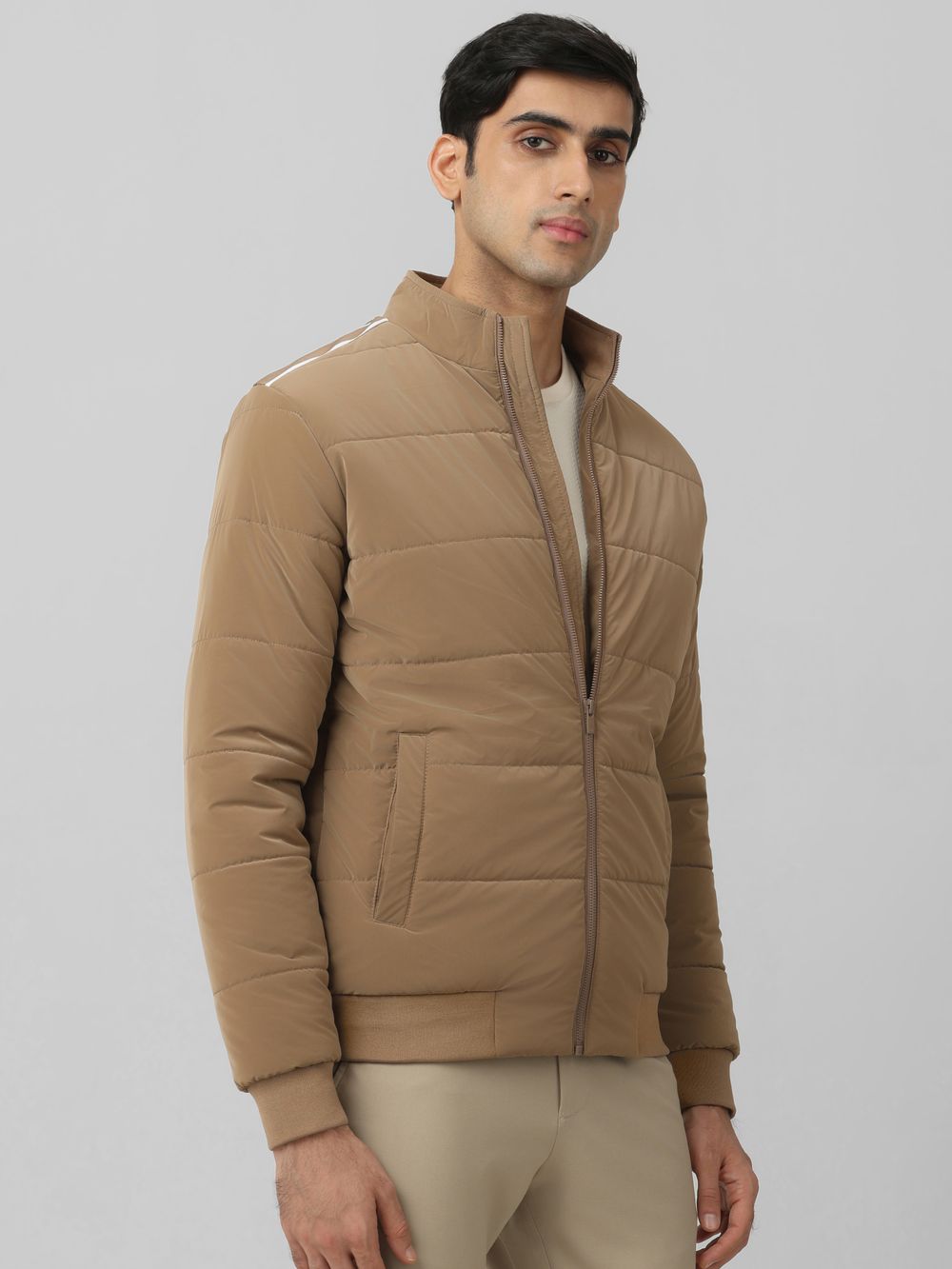 Stone Quilted Slim Fit Jacket