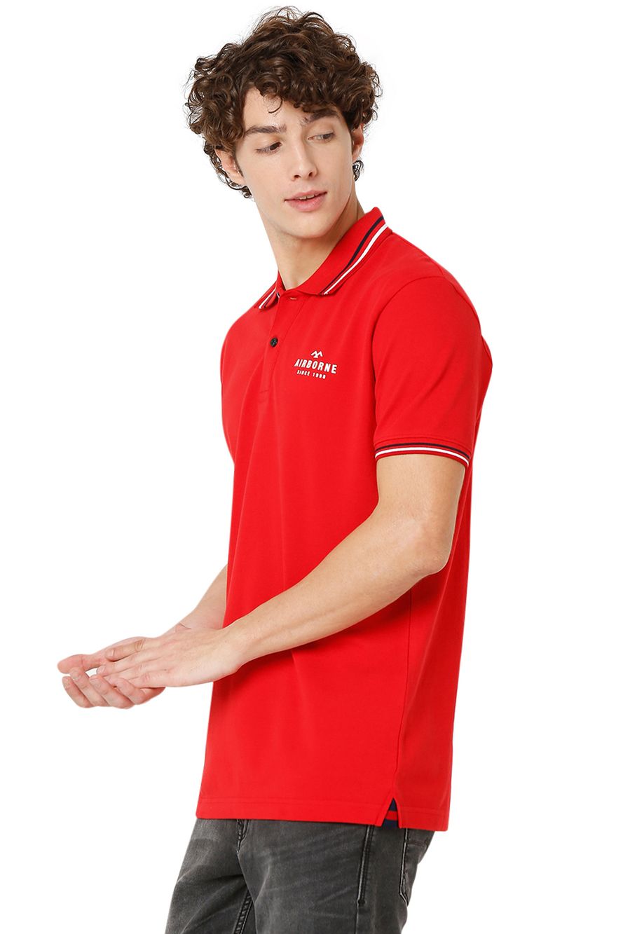 Red Tipped Collar Polo