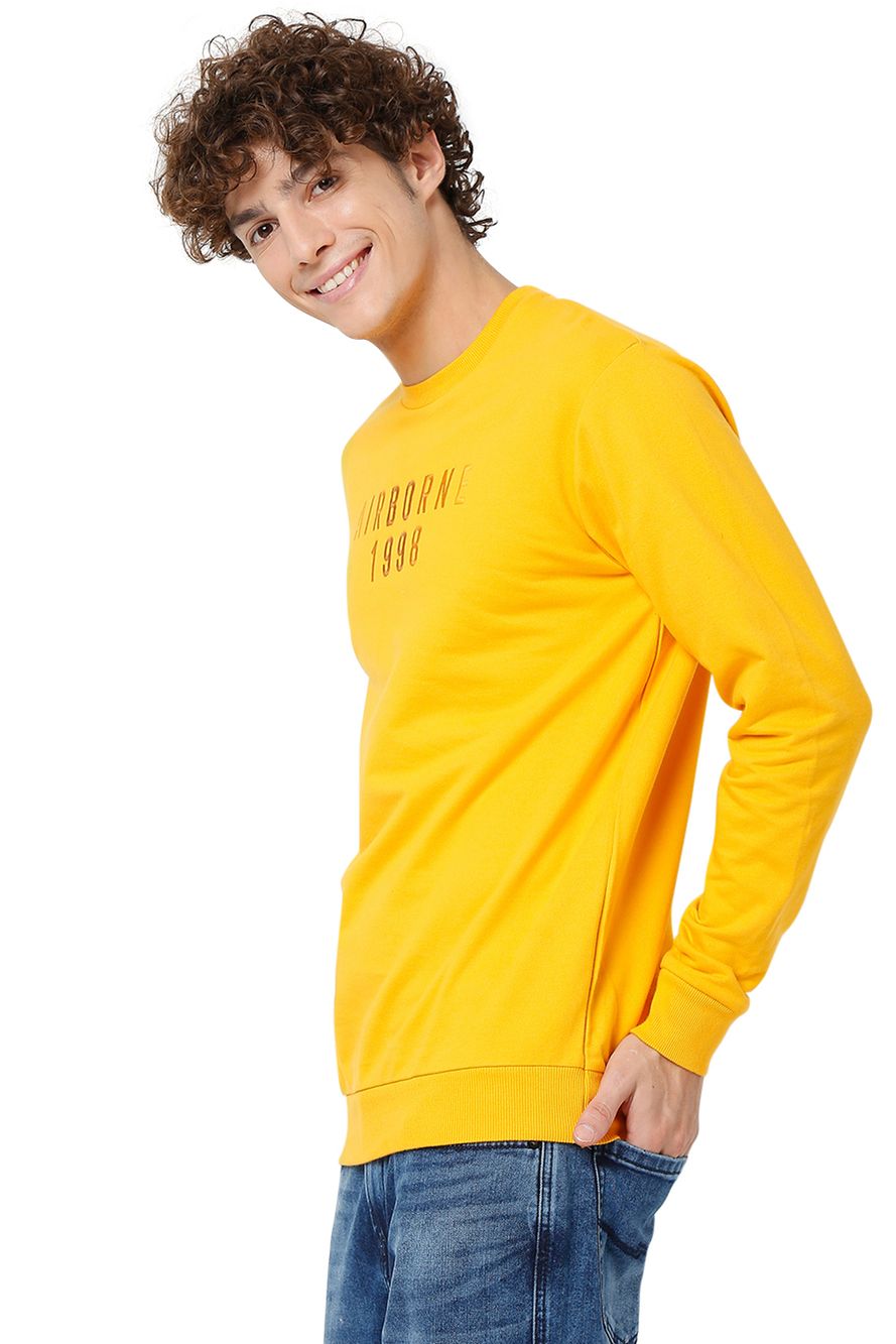 Mustard Embroidered Sweatshirt