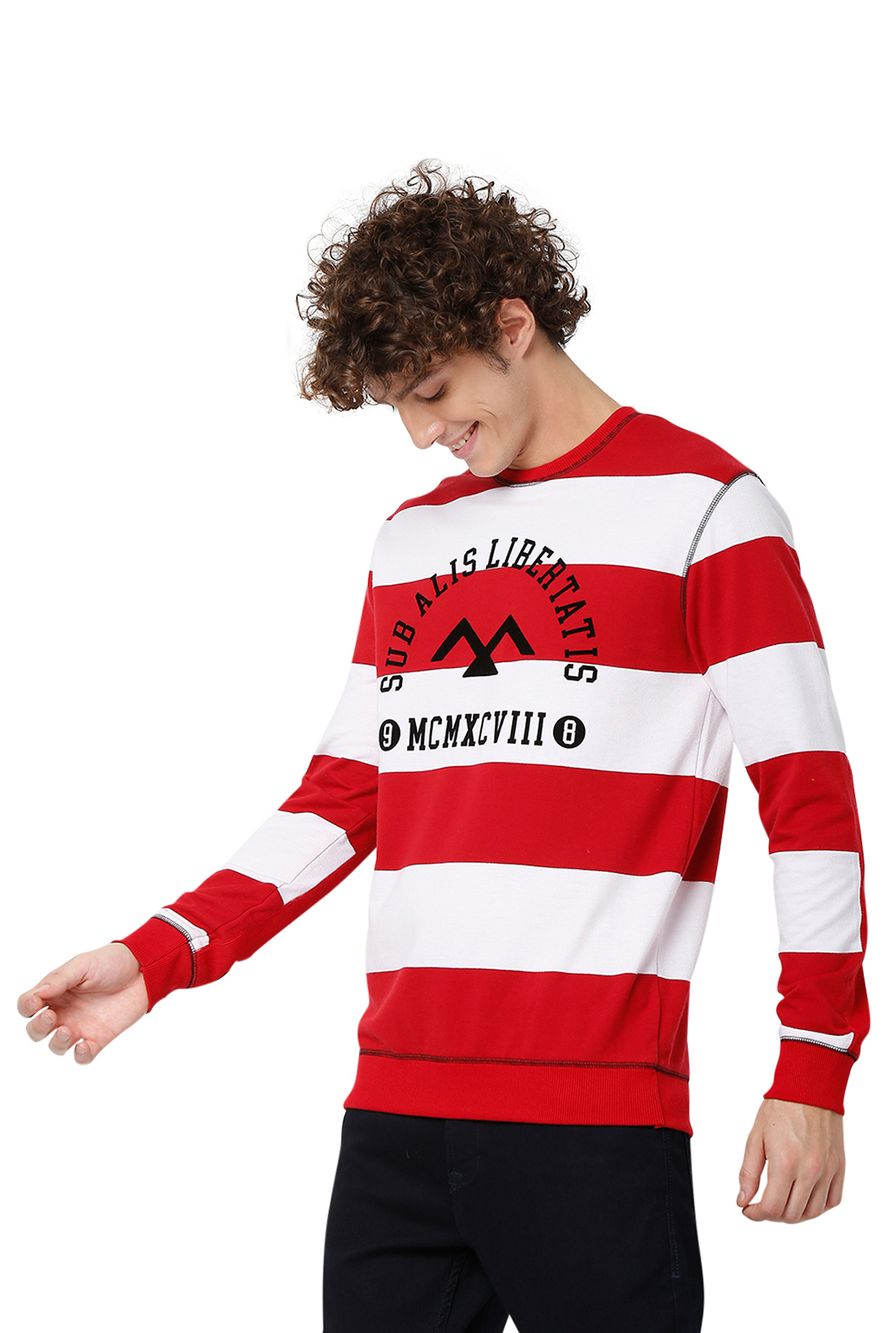 Red Striped Sweatshirt