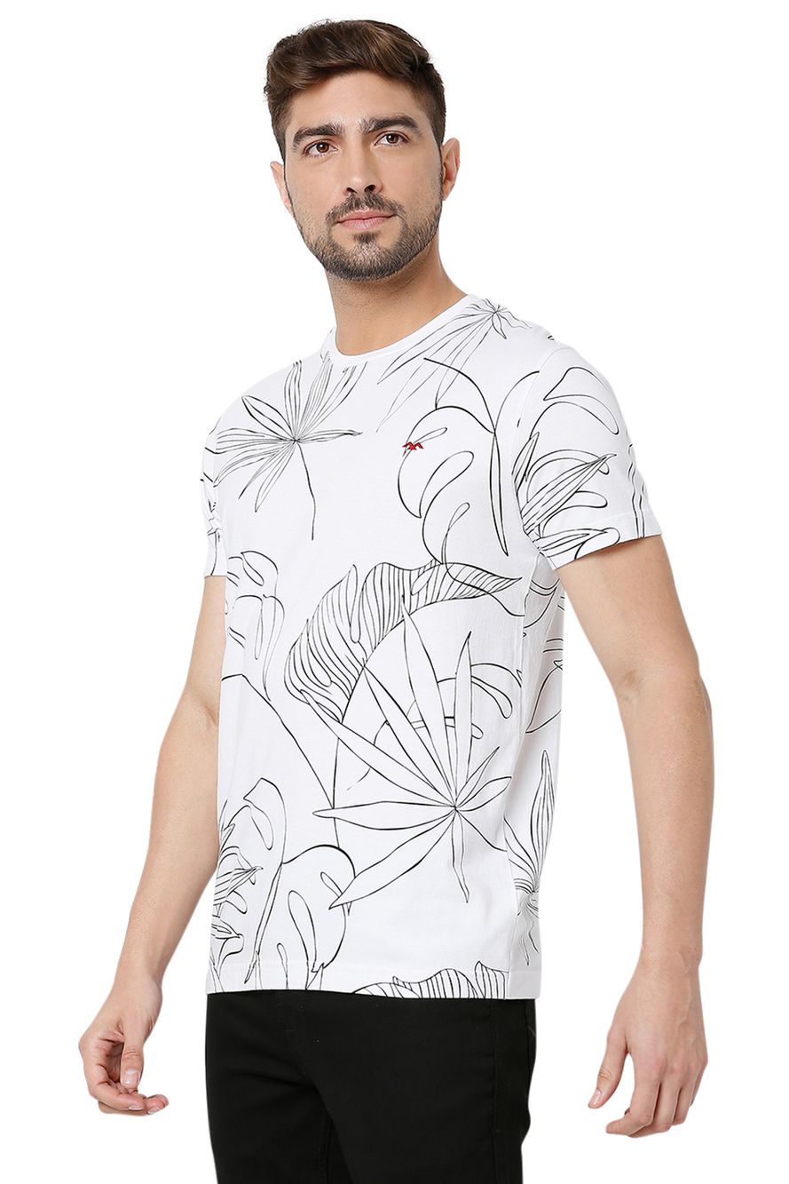 White Leaf Graphic Tee