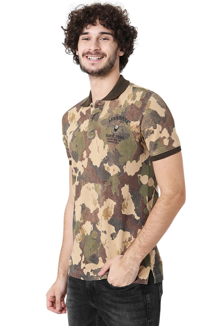 Camo Badged Camo Polo