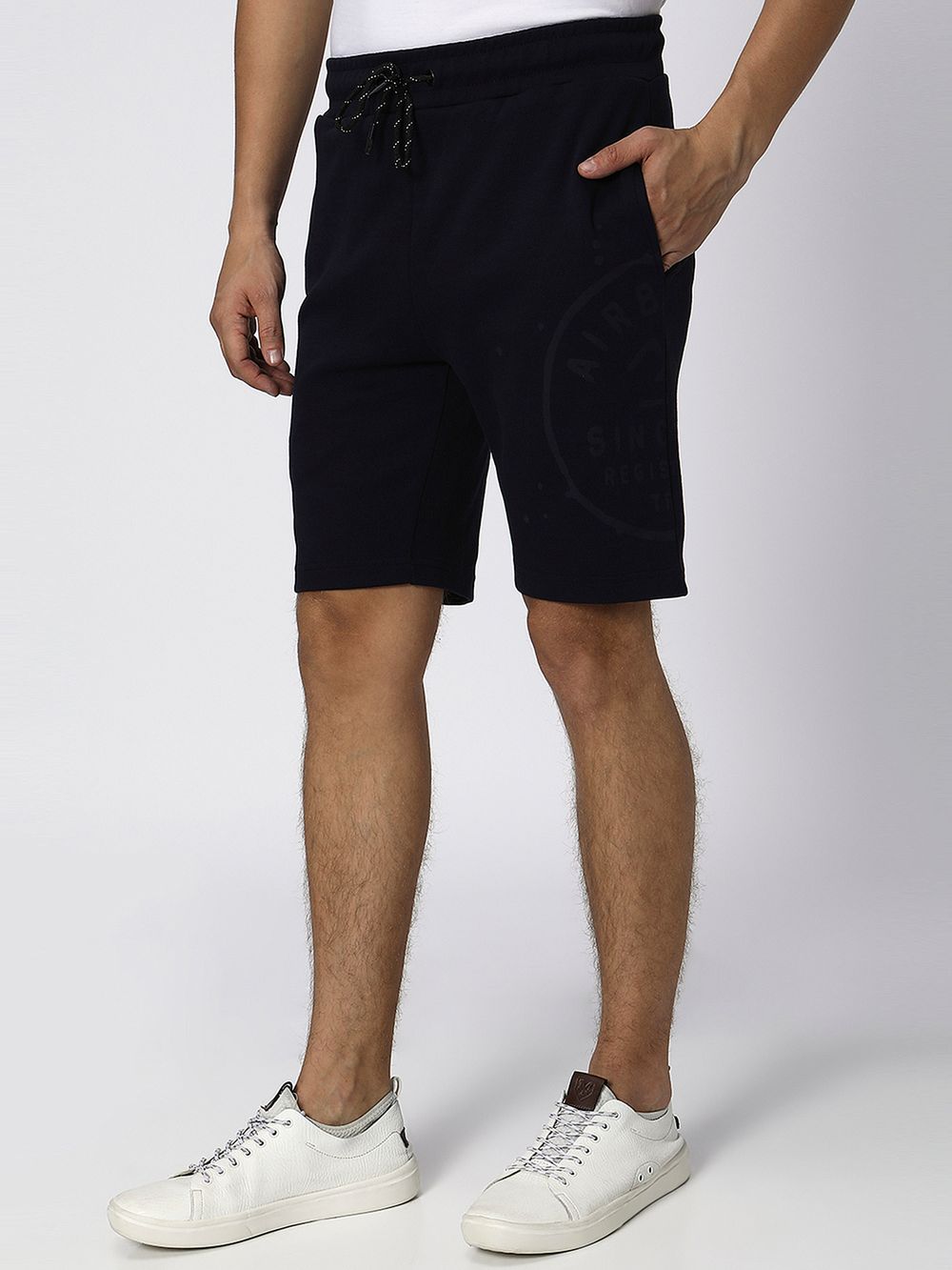 Navy Athleisure Shorts