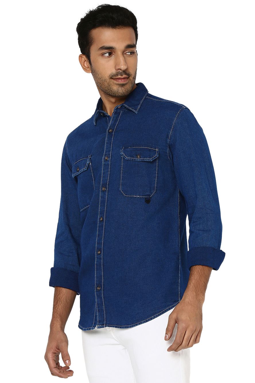 Indigo Blue Denim Shirt