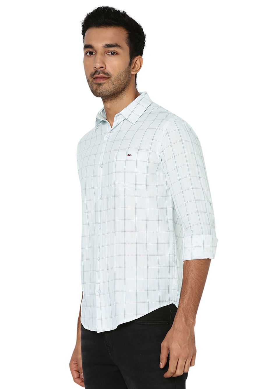 White & Red Grid Check Shirt