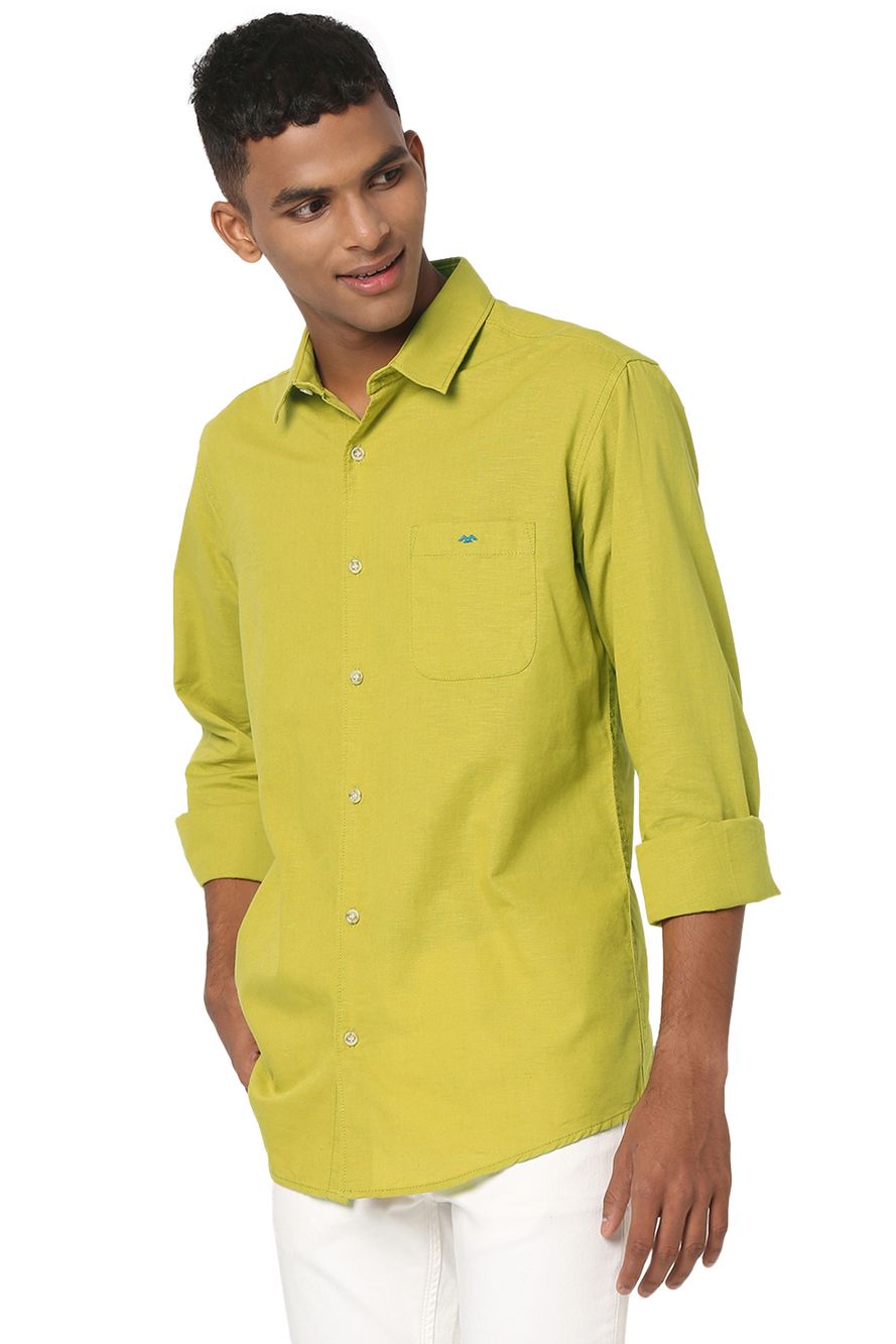 Light Green Slim Fit Casual Shirt