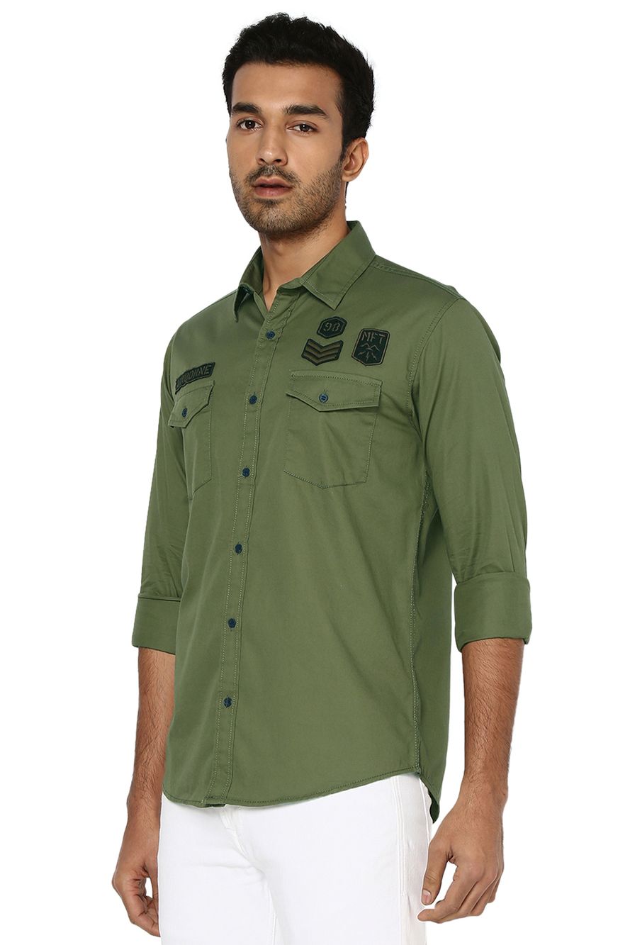 Olive Badged Shirt