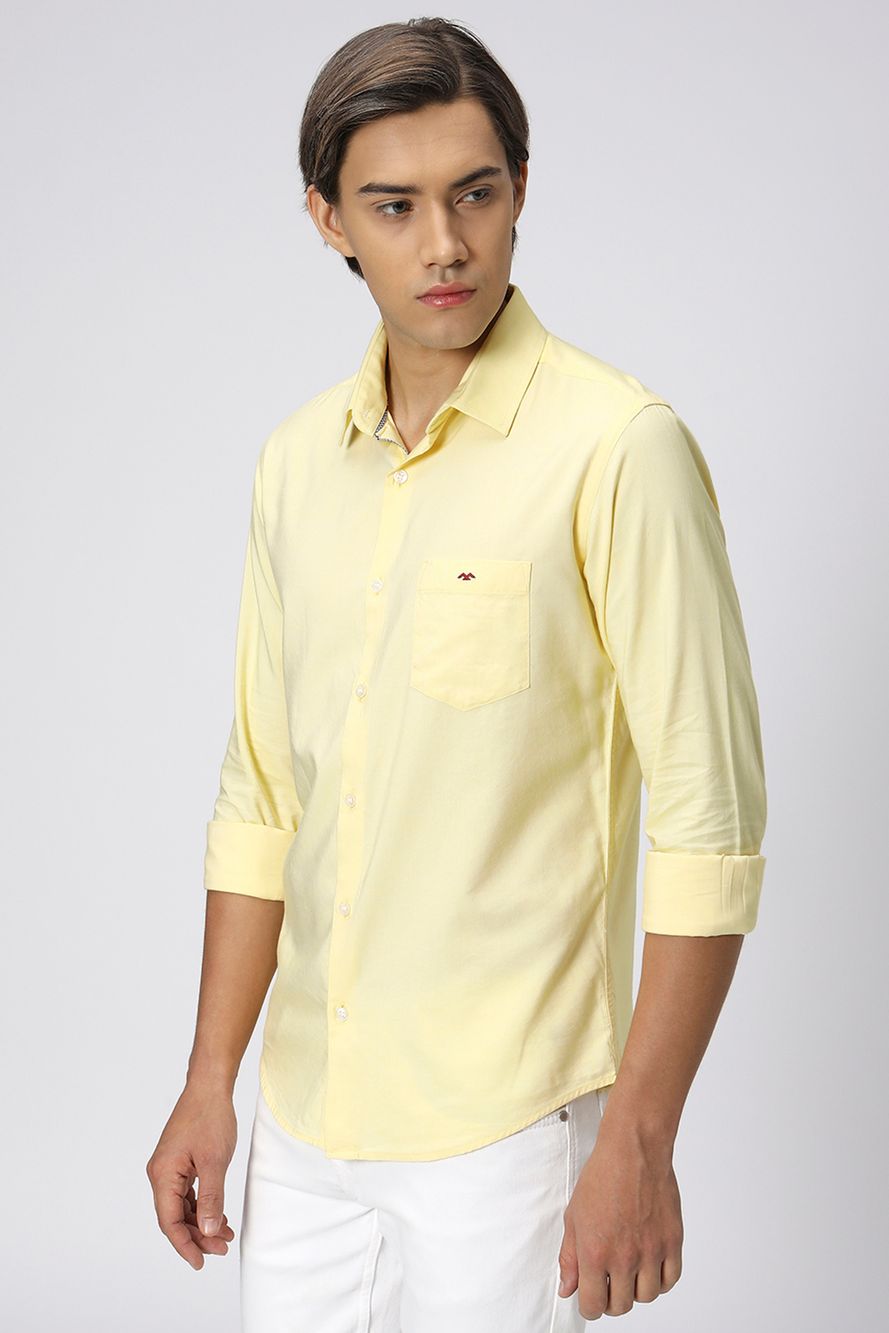 Yellow Chambray Plain Shirt