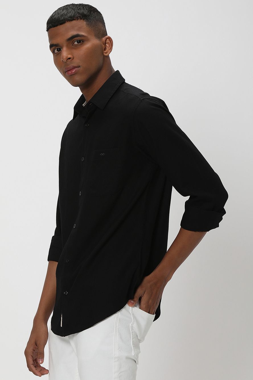 Black & Plain Dobby Shirt