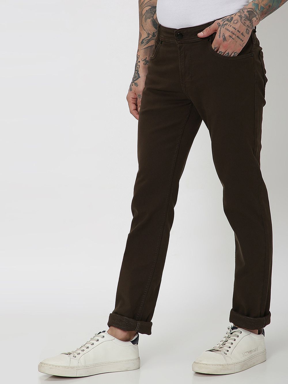 Olive Super Slim Fit Superstretch Coloured Jeans