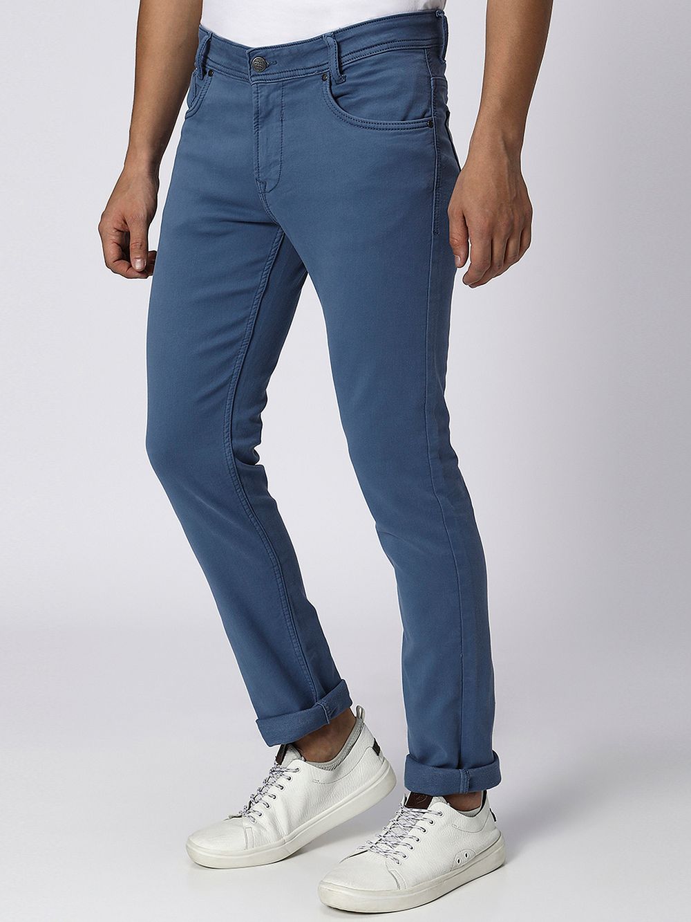 Blue Grey Super Slim Fit Stretch Jeans