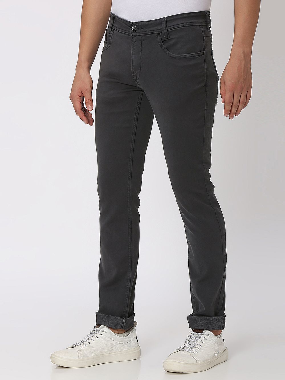 Grey Super Slim Fit Stretch Jeans