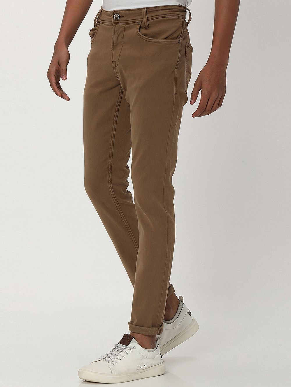 Khaki Skinny Fit Superstretch Coloured Jeans