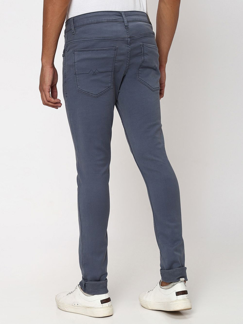 Grey Skinny Fit Superstretch Coloured Jeans