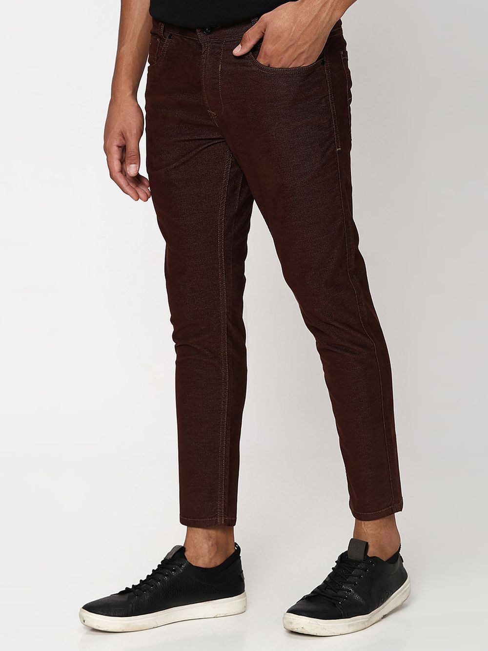 Brown Ankle Length Trouser
