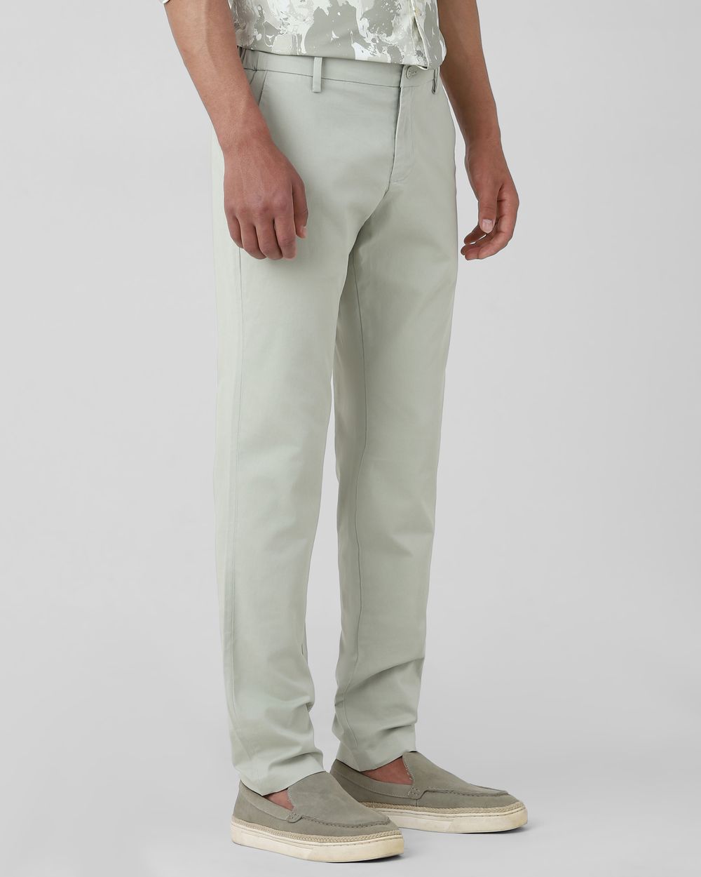 Light Green Super Slim Fit Stretch Chinos