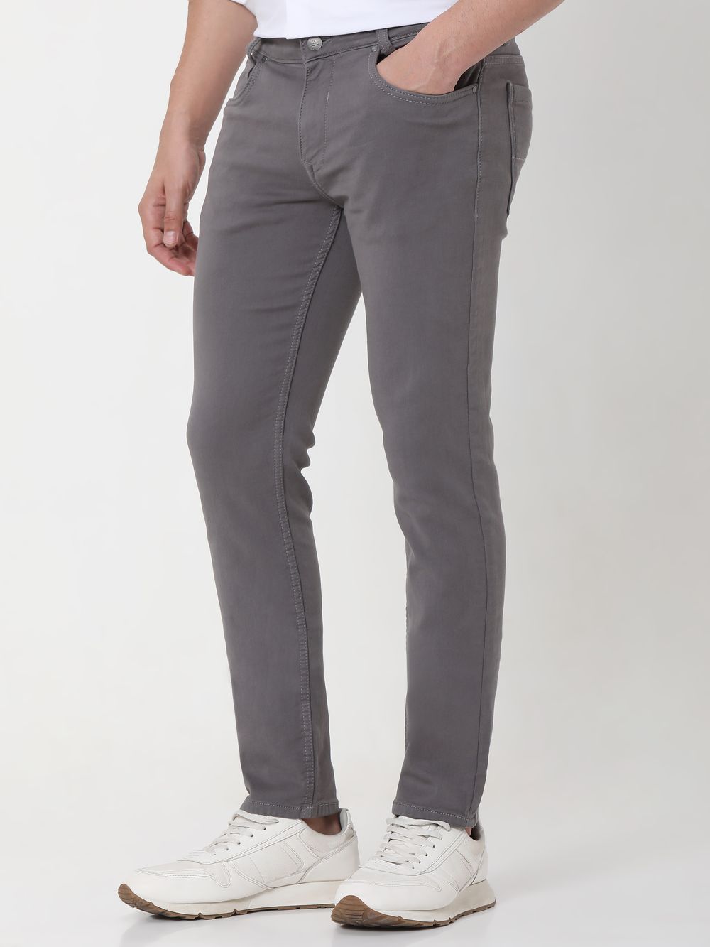 Grey Super Slim Fit Superstretch Coloured Jeans