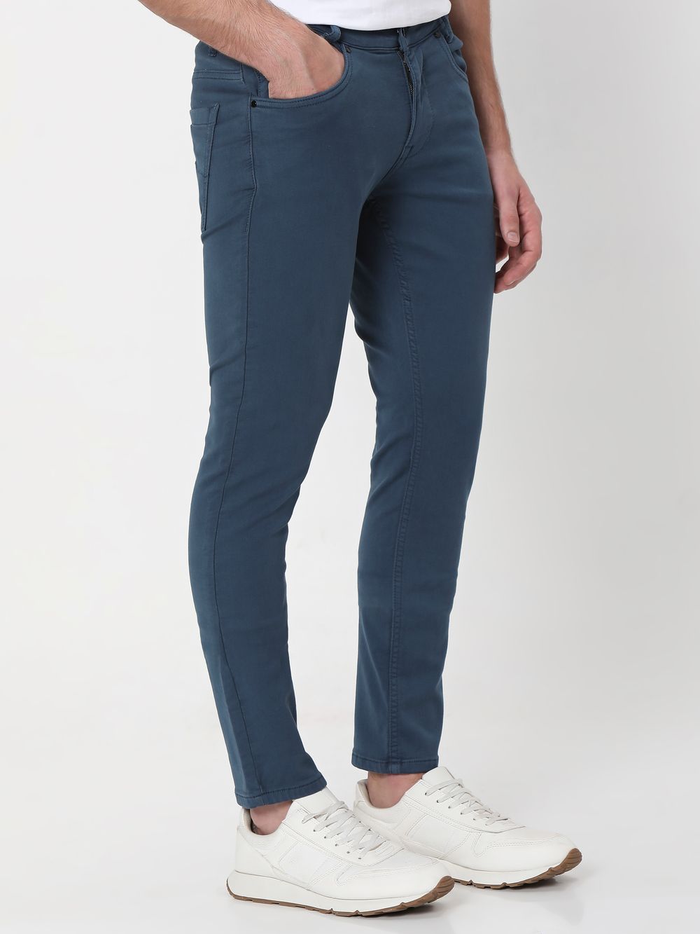Blue Skinny Fit Superstretch Coloured Jeans