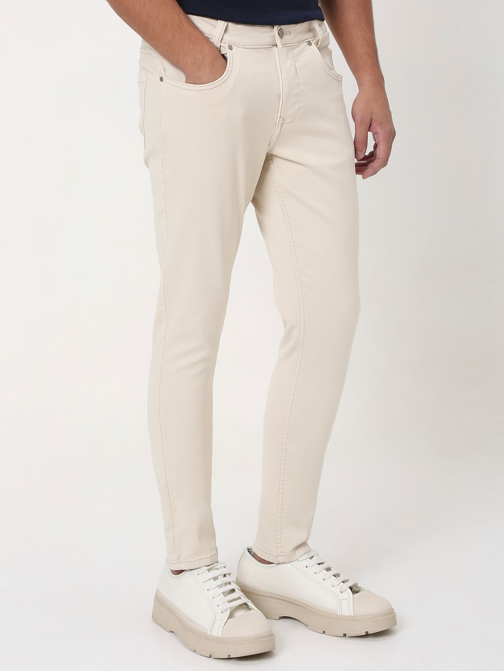 Off White Skinny Fit Superstretch Coloured Jeans
