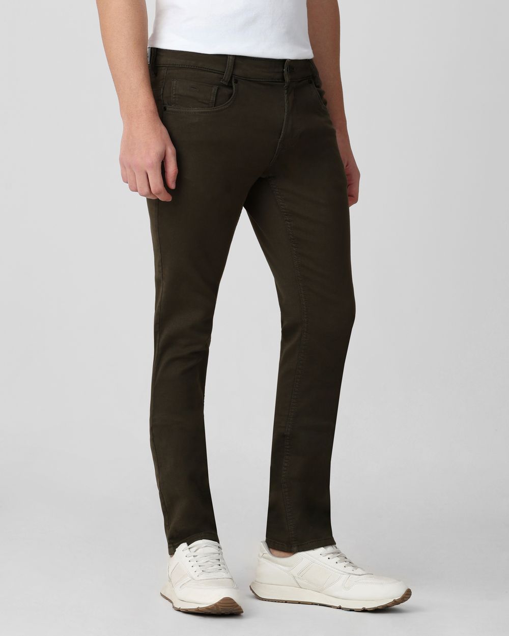 Dark Olive Super Slim Fit Superstretch Coloured Jeans