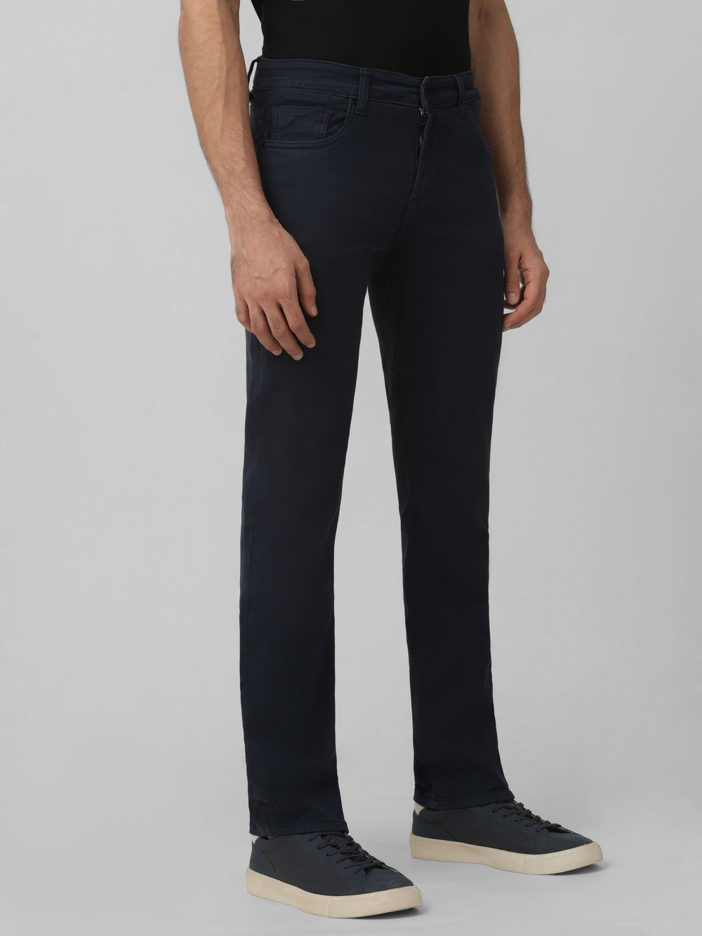 Navy Straight Fit Superstretch Coloured Jeans