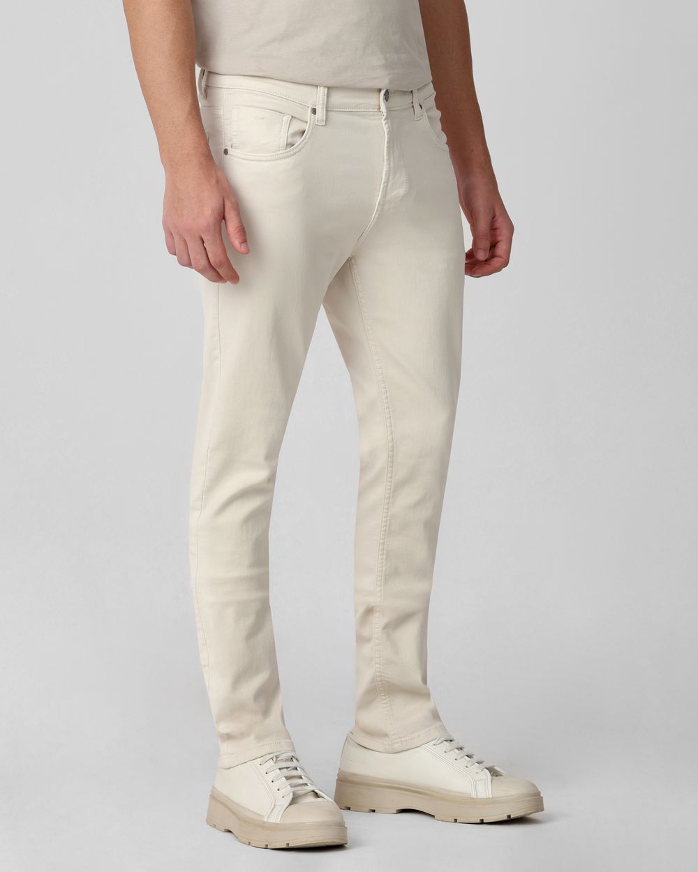 Off White Straight Fit Superstretch Coloured Jeans