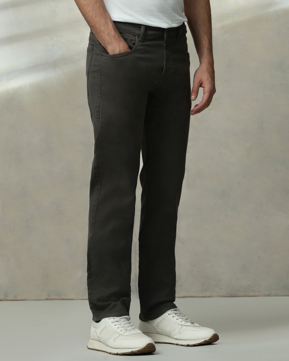 Charcoal Straight Fit Jeans