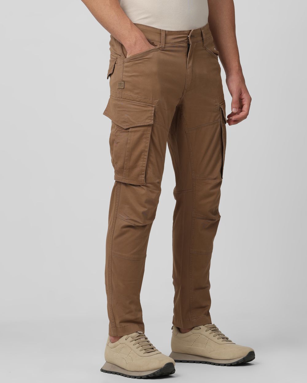 Brown Slim Fit Cargos