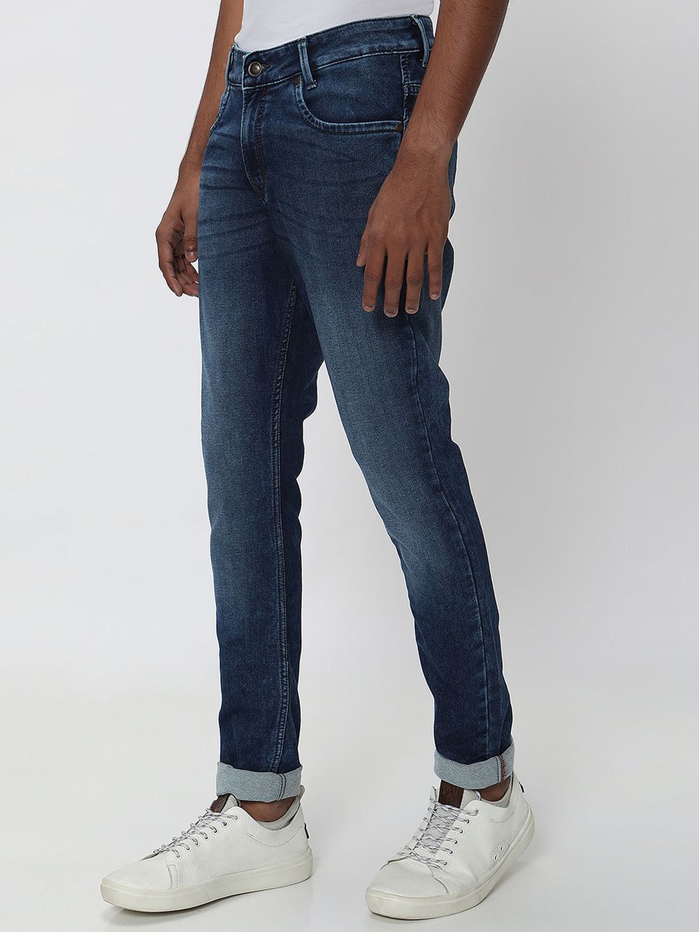 Indigo Blue Skinny Fit Denim Deluxe Stretch Jeans