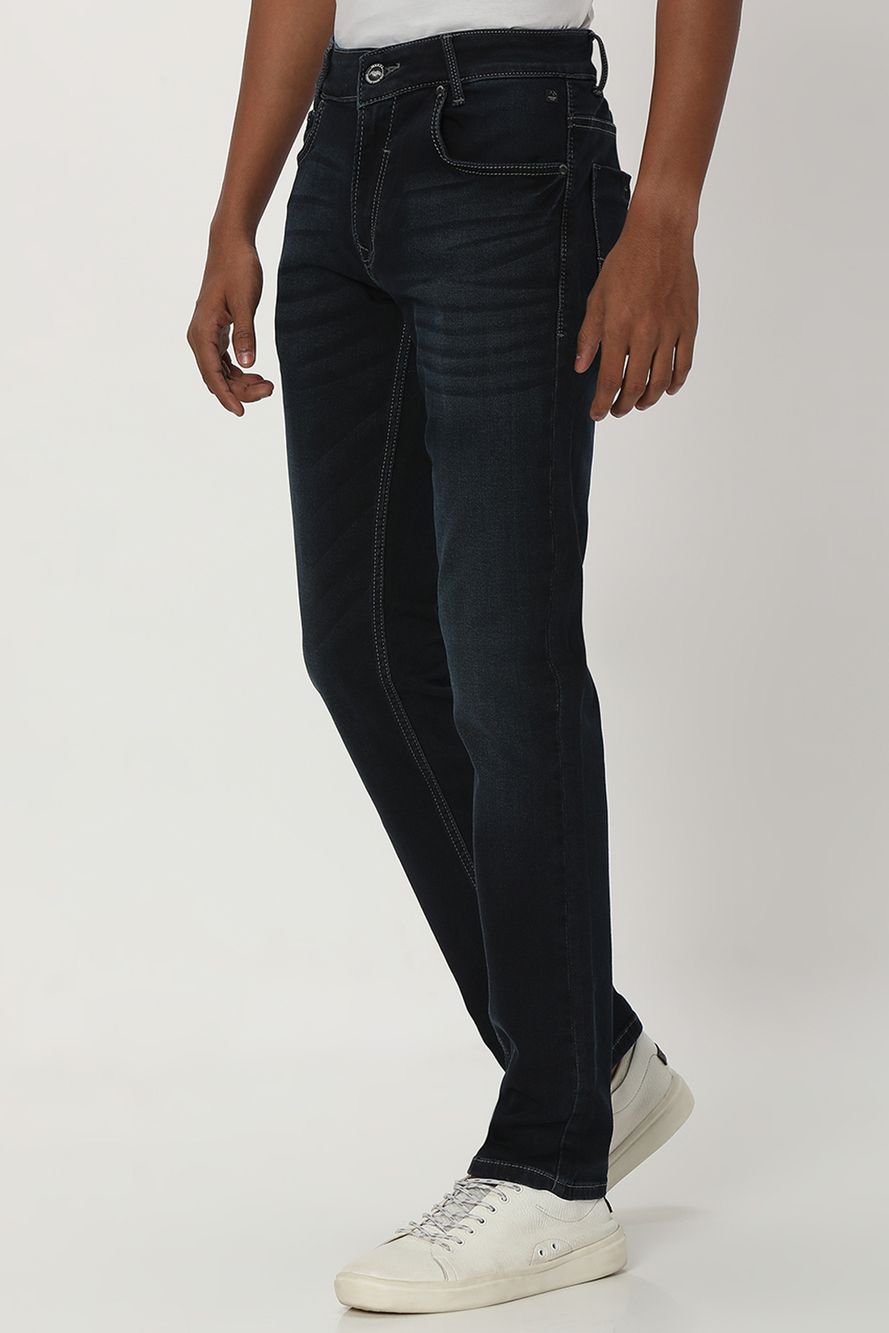 Blue Black Super Slim Fit Denim Deluxe Stretch Jeans