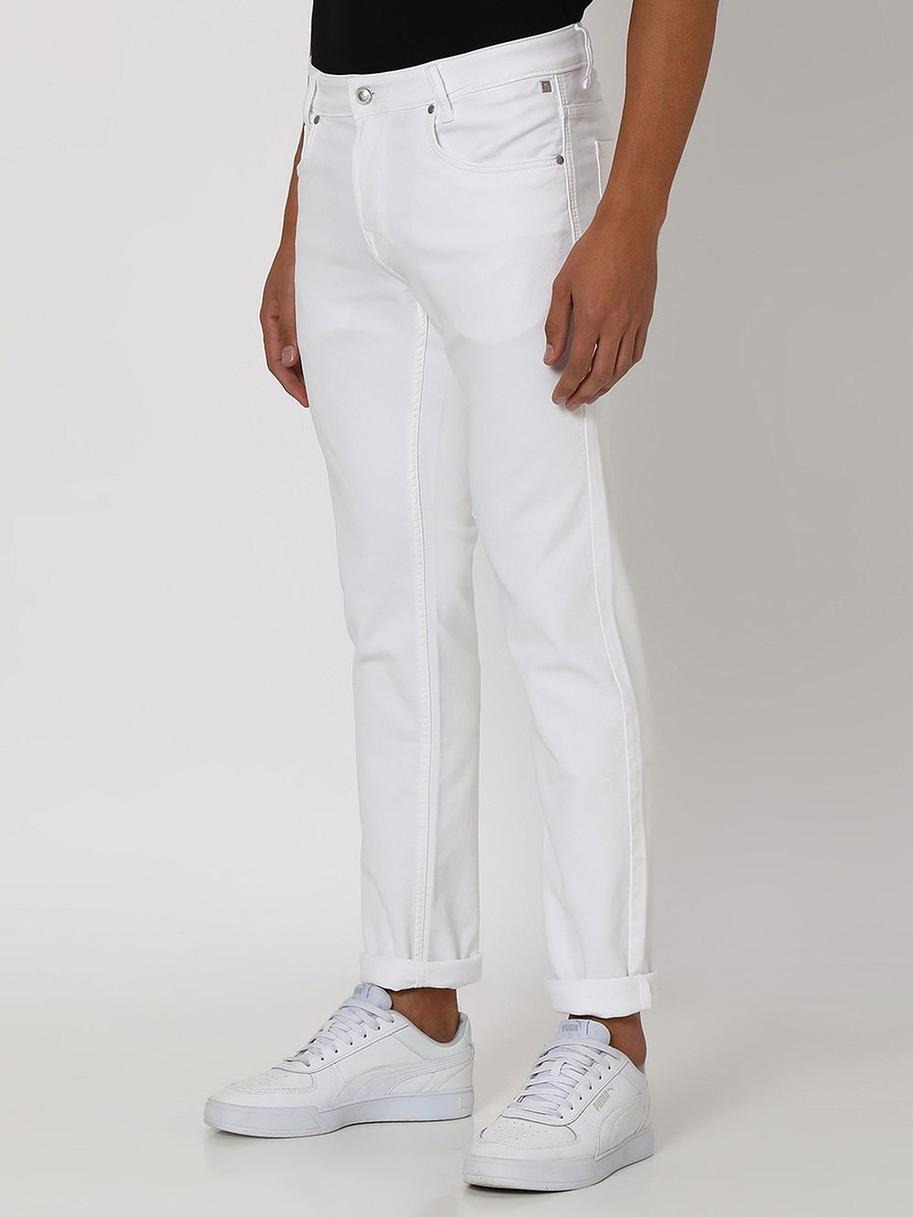 White Super Slim Fit Denim Deluxe Stretch Jeans
