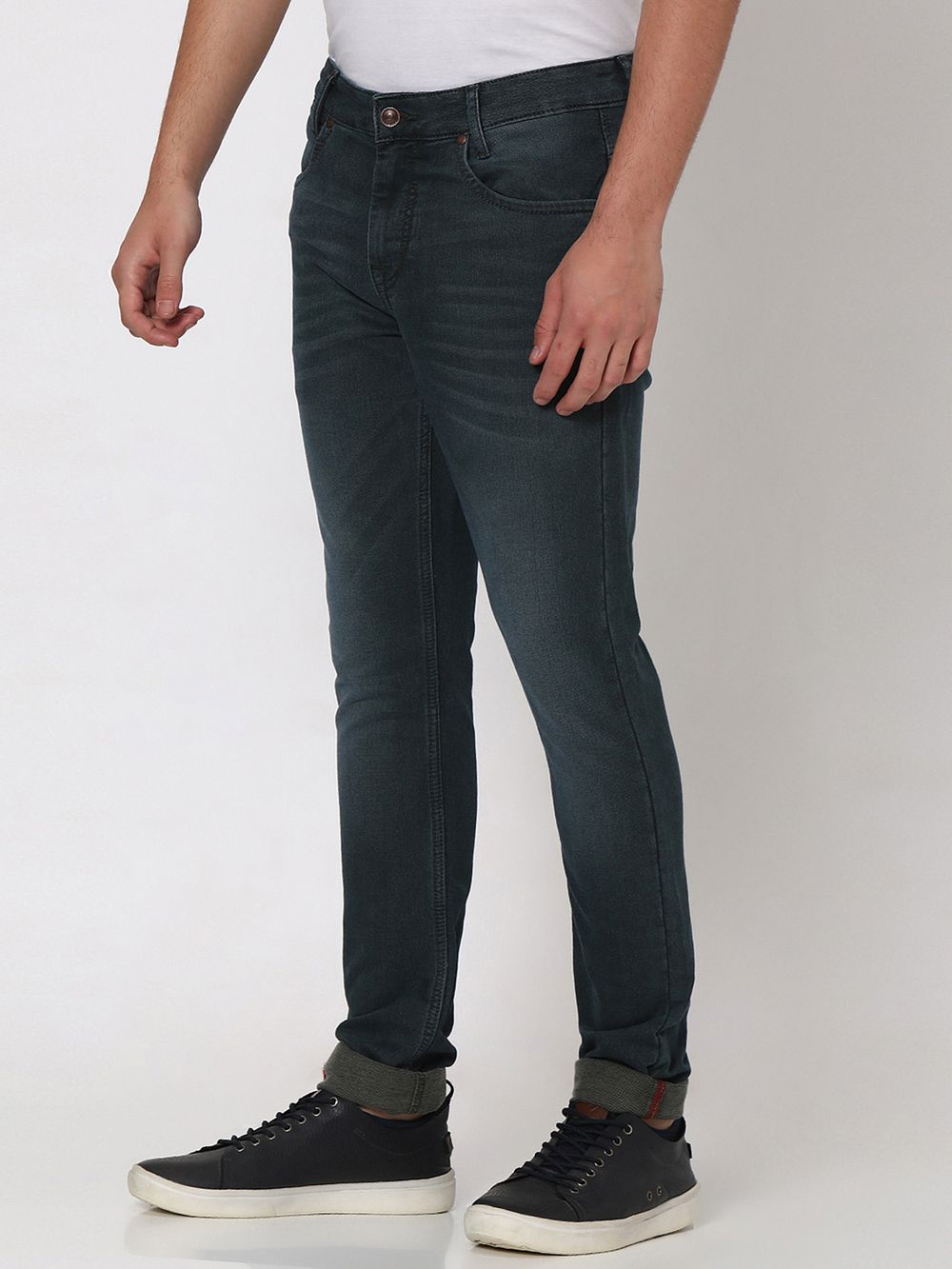 Olive Skinny Fit Denim Deluxe Stretch Jeans