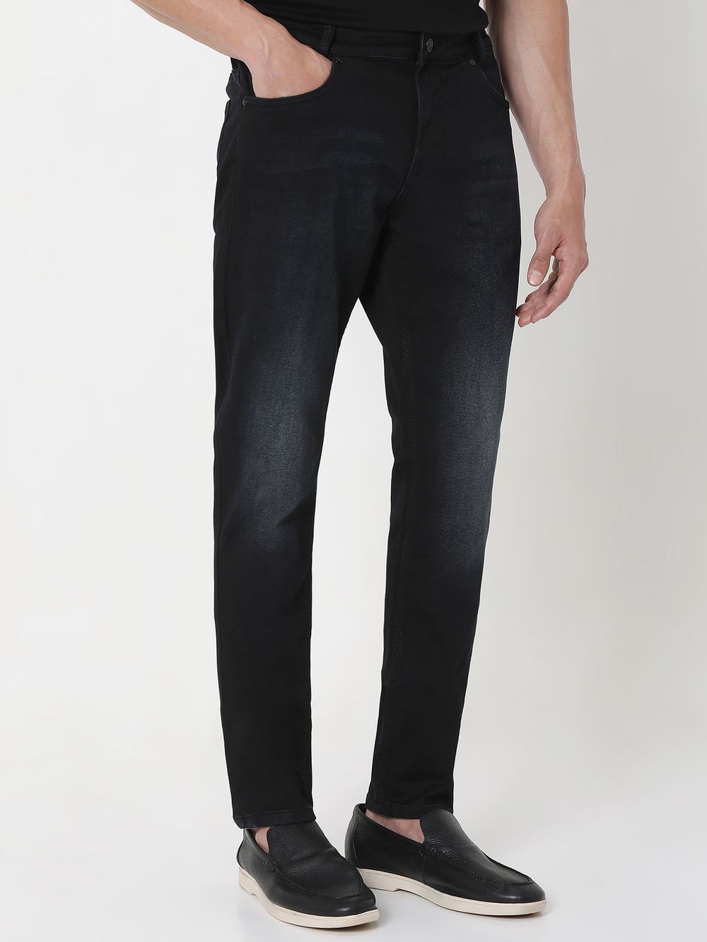 Black Skinny Fit Denim Deluxe Stretch Jeans