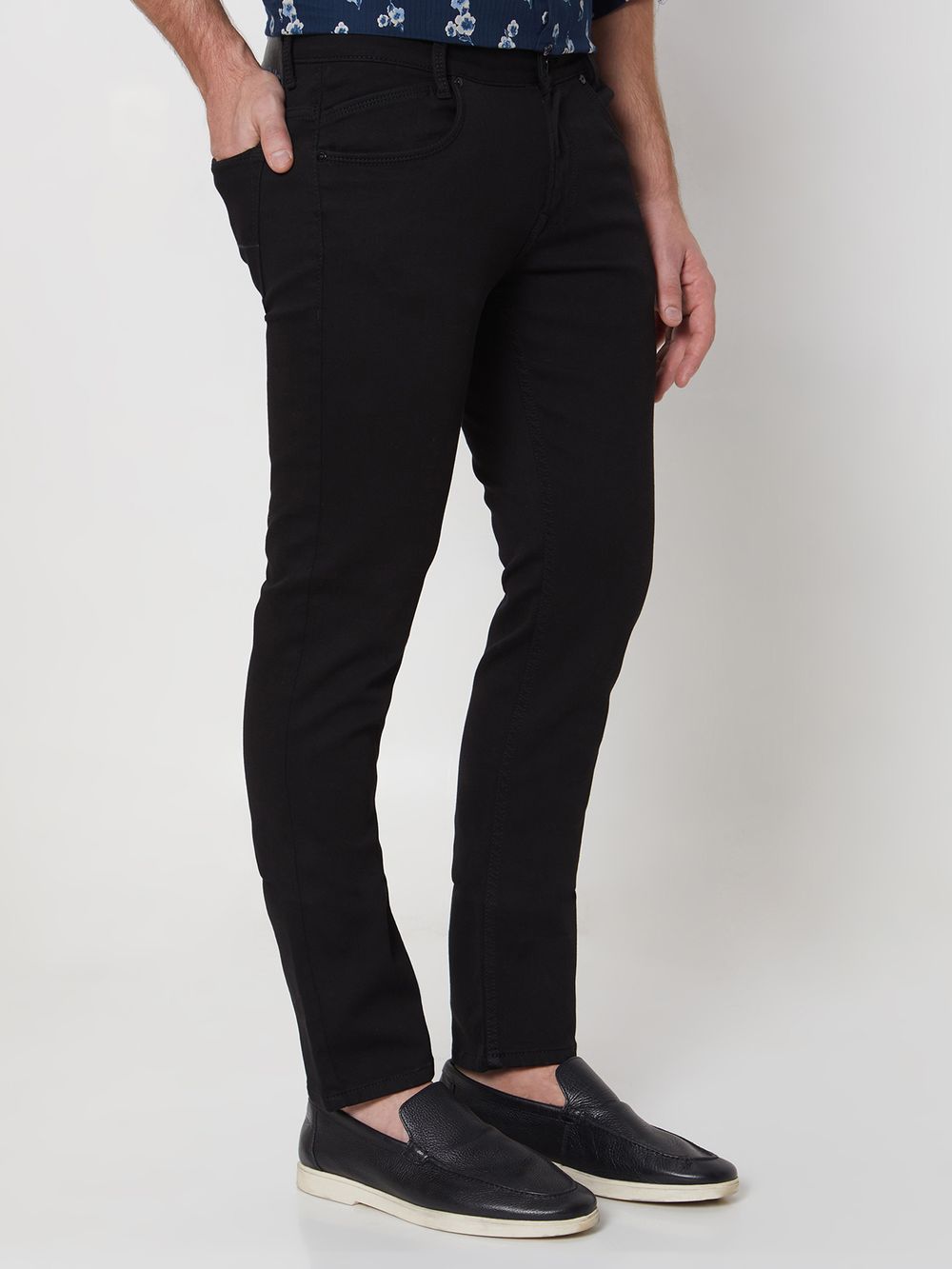 Jet Black Super Slim Fit Denim Deluxe Stretch Jeans