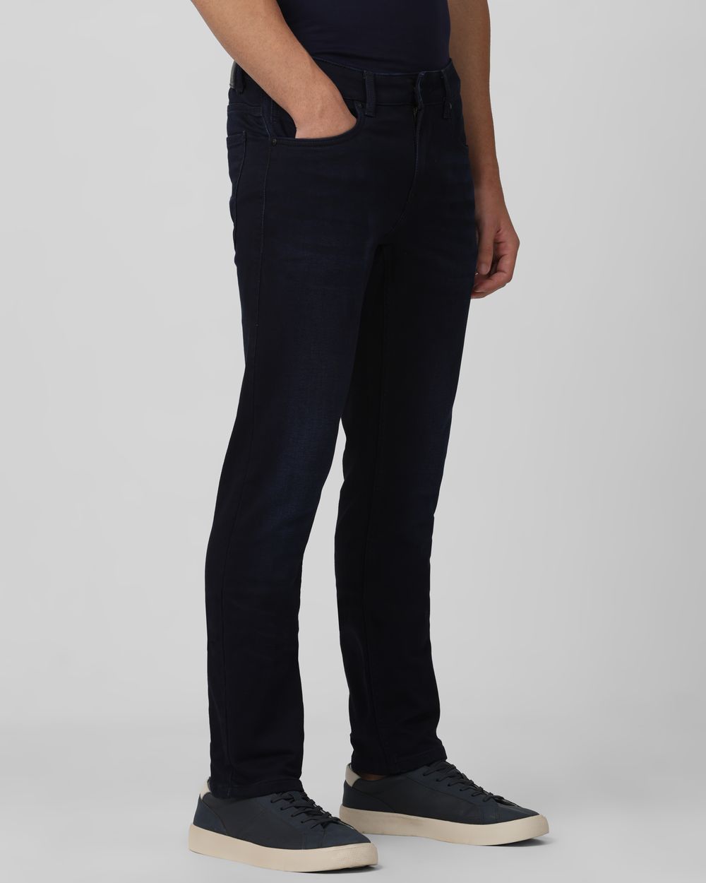 Deep Indigo Blue Super Slim Fit Denim Deluxe Stretch Jeans