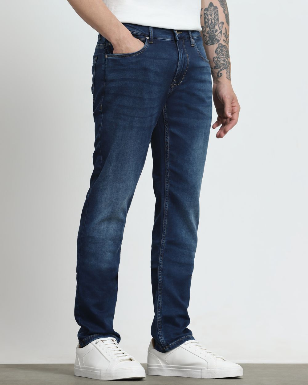 Dark Indigo Blue Super Slim Fit Jeans