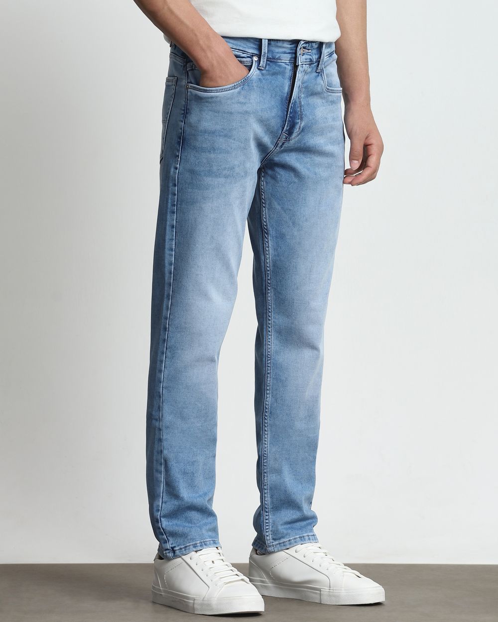 Light Blue Straight Fit Jeans